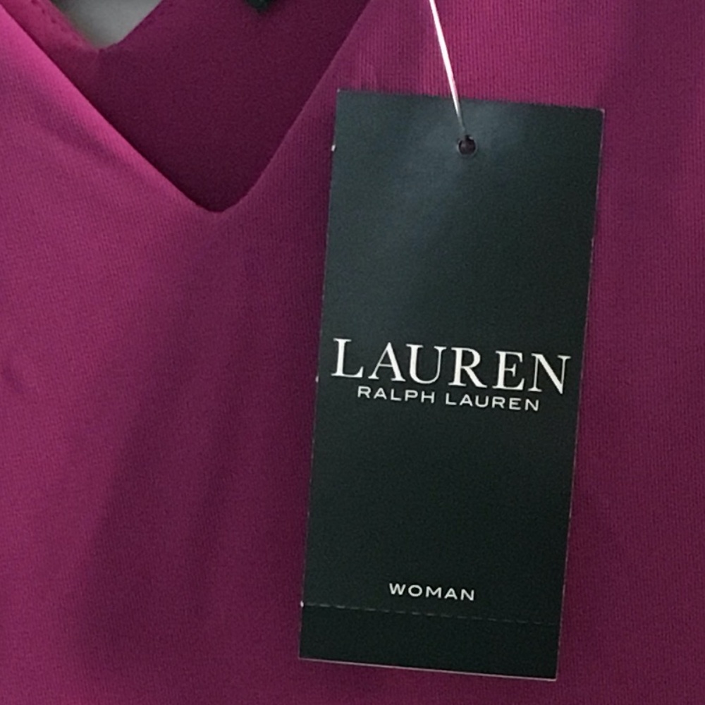LAUREN RALPH LAUREN Dress NWT Purple Sleeveless Layered w/ Pockets Plus Size 3X - Picture 9 of 16